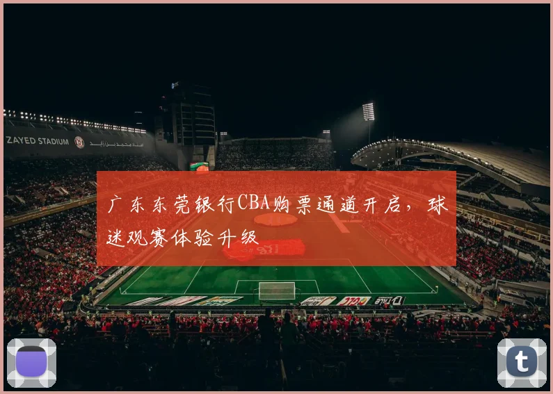 广东东莞银行CBA购票通道开启,球迷观赛体验升级